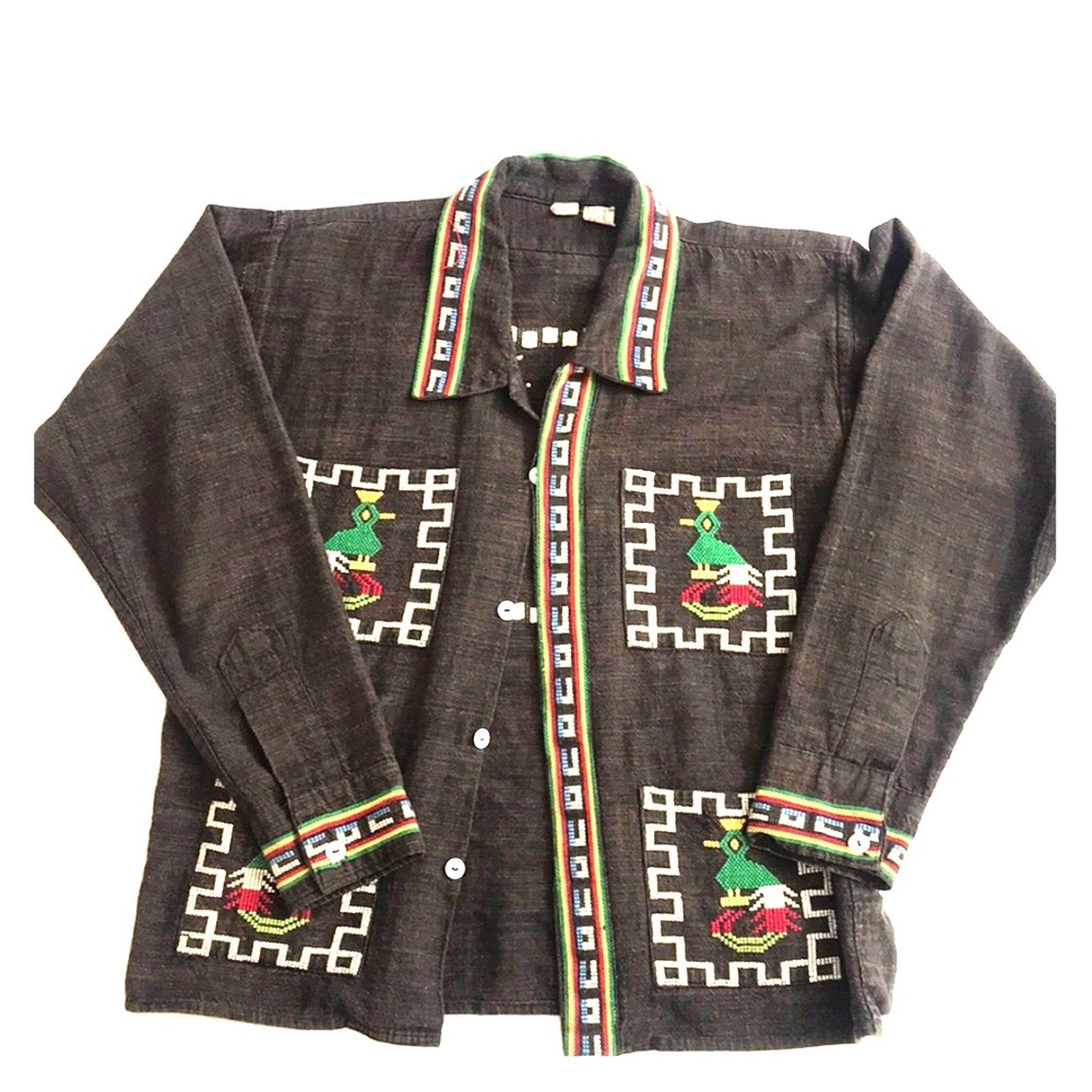 Hand Made Jacket, 100% Cotton, Collar, Button Down